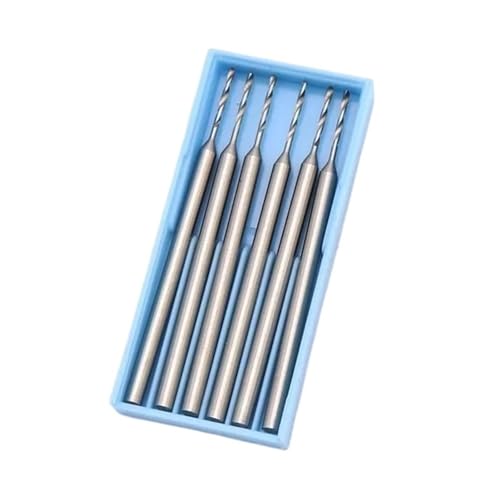 Wolframstahl-Gravurbohrer, 2,35 mm Schaft, 0,6–2 mm Rotationsfeile for Schnitznadelwerkzeuge mit Elfenbeinkern(1box(6pcs),1.2mm) von ZHLWei