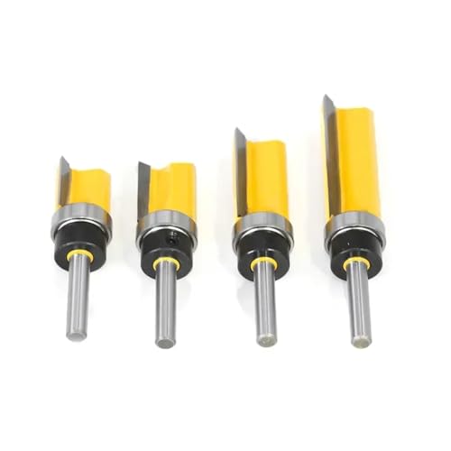 ZHLWei 6 mm 1/4 Zoll Schaft Bündigfräser mit oberen und unteren Lagern – 3/4 Zoll Schnittlänge for die Holzbearbeitung ZHLWei 6 mm 1/4 Zoll Schaft Bündigfräser mit oberen und unteren Lagern – 3/4 Zoll Schnittlänge for die Holzbearbeitung von ZHLWei