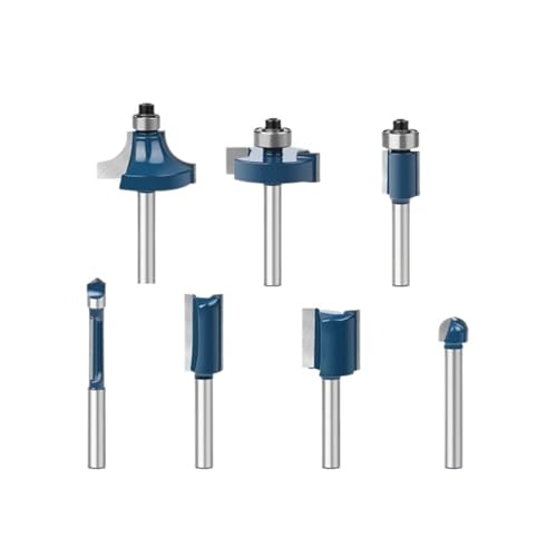 ZHLWei 6mm Schaft Router Bits Set Gerade T Bit Bündig Trimmen Reinigung Runde Ecke Cove Box Holzbearbeitung Fräser ZHLWei 6mm Schaft Router Bits Set Gerade T Bit Bündig Trimmen Reinigung Runde Ecke Cove Box Holzbearbeitung Fräser von ZHLWei