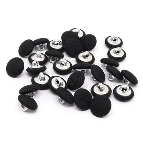 ZHMEINA 30 Stück 12,5 mm Satin-Stoffknöpfe mit Schaft, runde Knöpfe für Kleidung, Brautkleid, DIY-Nähen, Smoking, Mäntel, Anzüge, handgefertigt, Schwarz ZHMEINA 30 Stück 12,5 mm Satin-Stoffknöpfe mit Schaft, runde Knöpfe für Kleidung, Brautkleid, DIY-Nähen, Smoking, Mäntel, Anzüge, handgefertigt, Schwarz von ZHMEINA