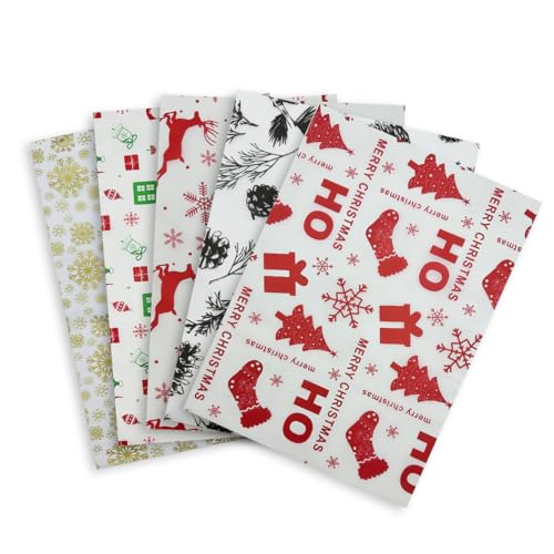 Seidenpapier, 25 Blatt, 35 x 50 cm, Geschenkverpackung, Seidenpapier für Weihnachten, Geschenkverpackung, Kunst, Handwerk, DIY (Mehrfarbig-3) von ZHNERY