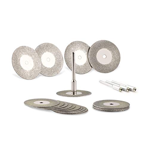 Universal 30mm Diamant Trennscheiben 20 Stück, mini Schneidscheiben Flexscheiben mit 4 Stück Dorne Schaft, Metall Diamantscheiben für Stein, Holz, Fliesen, Glas, Kunststoff Universal 30mm Diamant Trennscheiben 20 Stück, mini Schneidscheiben Flexscheiben mit 4 Stück Dorne Schaft, Metall Diamantscheiben für Stein, Holz, Fliesen, Glas, Kunststoff von ZHONG AN