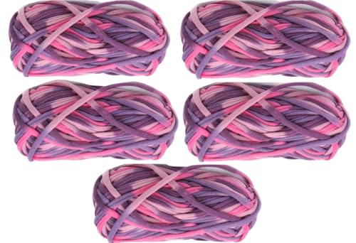 5 Knäuel (500 g) #6 T-Shirt-Garn, elastischer Stoff, Häkeltuch, Strickgarn für Handarbeiten, Taschen, Decken, Kissen, Häkelprojekte, Heimdekoration von ZHONGJIUYUAN