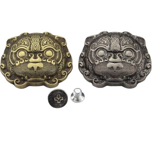 Beast Design Dekorative Concho-Charm-Knöpfe mit Schraubverschluss, Lederhandwerk, 25 x 20 mm, 2 Farben Beast Design Dekorative Concho-Charm-Knöpfe mit Schraubverschluss, Lederhandwerk, 25 x 20 mm, 2 Farben von ZHONGJIUYUAN