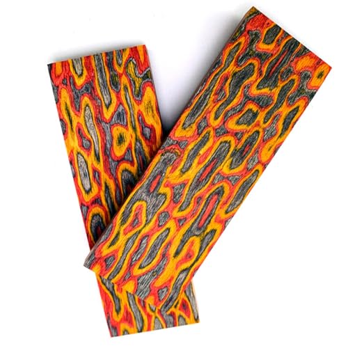 DIY Griffwaage, Holzgriffe, Material, benutzerdefinierte DIY-Werkzeuge für Rohlinge, 3D-Farbe, 120 x 45 x 10 mm, 2 Stück von ZHONGJIUYUAN