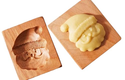 Keksformen und Keksstempel aus Holz, 3D-Prägewerkzeug zum Backen von Keksen für Weihnachten, Halloween und Thanksgiving, 10 x 8 cm, 1 Stück Keksformen und Keksstempel aus Holz, 3D-Prägewerkzeug zum Backen von Keksen für Weihnachten, Halloween und Thanksgiving, 10 x 8 cm, 1 Stück von ZHONGJIUYUAN