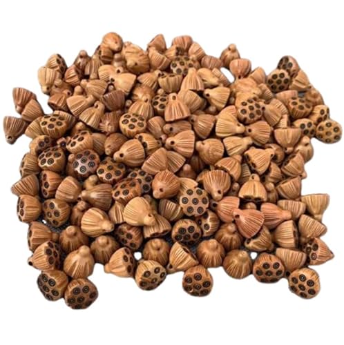 Mini-Anhänger aus Pfirsichholz, natürlicher Palisander, Buchsbaum, Lotus, Rocailles, handgefertigt, antike Perlen zum Selbermachen, 10 Stück Mini-Anhänger aus Pfirsichholz, natürlicher Palisander, Buchsbaum, Lotus, Rocailles, handgefertigt, antike Perlen zum Selbermachen, 10 Stück von ZHONGJIUYUAN