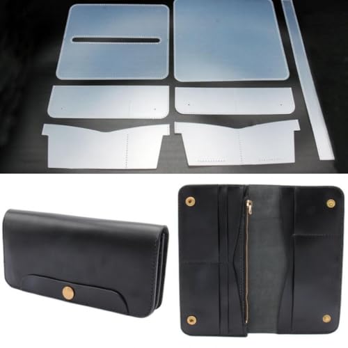 Modische Brieftaschenmuster-Vorlage, DIY-Lederwaren-Vorlage, Kunststoffkoffer, vorgeschnittene Schablone, handgefertigtes Ledertaschen-Lineal für Bastelbedarf Modische Brieftaschenmuster-Vorlage, DIY-Lederwaren-Vorlage, Kunststoffkoffer, vorgeschnittene Schablone, handgefertigtes Ledertaschen-Lineal für Bastelbedarf von ZHONGJIUYUAN