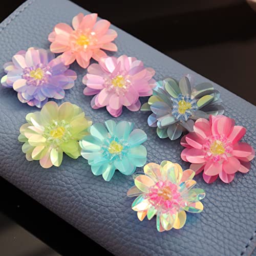 Pailletten-Stickerei, Blumenaufnäher, Kunst, Handwerk, Nähen, gemischt, 20 Stück Pailletten-Stickerei, Blumenaufnäher, Kunst, Handwerk, Nähen, gemischt, 20 Stück von ZHONGJIUYUAN