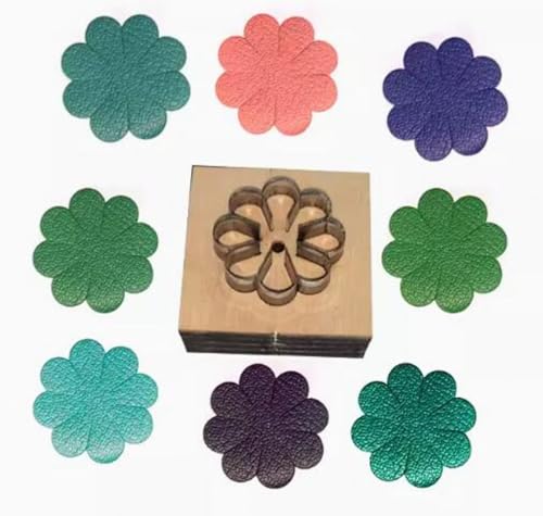 Stahl-Holz-Stanzformen, Leder-Stanzformen, Scrapbooking, Prägung, Lederwaren, Vorlage für Bastelarbeiten, Blumendekoration (50 mm), 1 Stück von ZHONGJIUYUAN