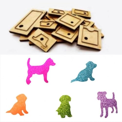 Stahl-Holz-Stanzformen, Leder-Stanzformen, für Scrapbooking, Prägung, Lederwaren, Vorlage für Bastelarbeiten, 5 Designs mit Hunde-Anhänger Stahl-Holz-Stanzformen, Leder-Stanzformen, für Scrapbooking, Prägung, Lederwaren, Vorlage für Bastelarbeiten, 5 Designs mit Hunde-Anhänger von ZHONGJIUYUAN