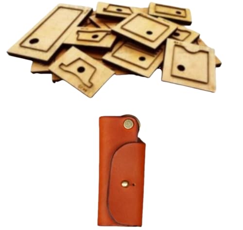 Stanzform aus Leder, Metalllegierung, Stahl-Stanzform mit Holzplatte für Heimwerker, Handwerk, Schlüsselhalter-Tasche von ZHONGJIUYUAN