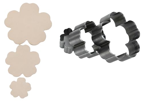 Stanzform aus Leder, hohl, Bastelwerkzeug für Heimwerker, Lederhandwerk, Blumendesign, 3 Größen Stanzform aus Leder, hohl, Bastelwerkzeug für Heimwerker, Lederhandwerk, Blumendesign, 3 Größen von ZHONGJIUYUAN