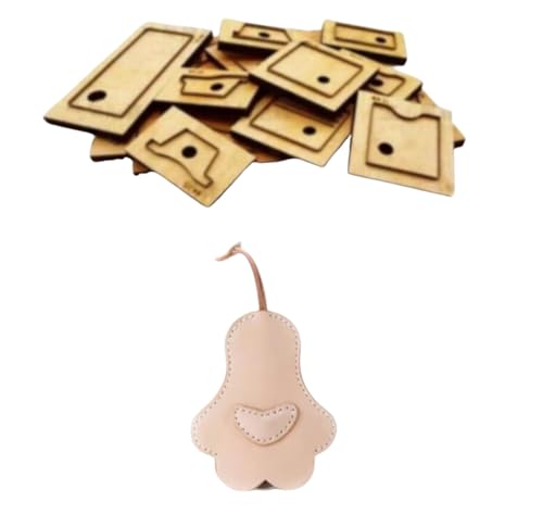 Stanzform für Leder, Metalllegierung, Stahl, mit Holzplatte, für Heimwerker, Handwerk, Schlüsselhalter von ZHONGJIUYUAN