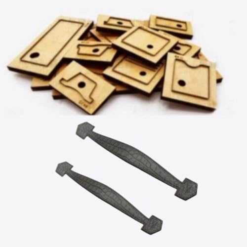Stanzform für Leder, Stahllegierung, mit Holzplatte für Heimwerker, Handwerk, 2 Griffgrößen (260 mm, 210 mm) von ZHONGJIUYUAN