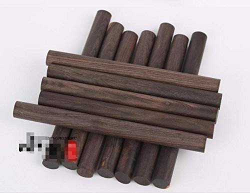 ZHONGJIUYUAN 10 afrikanische Schwarzholzdübel Ebenholz Holz Holzdrehrohlinge Stiftherstellung Rundstab 15 x 1,2 cm von ZHONGJIUYUAN