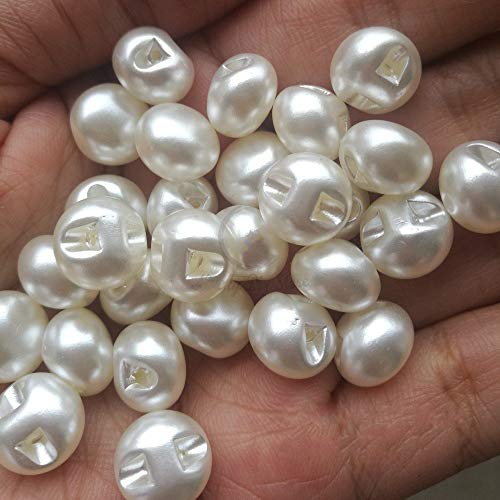 ZHONGJIUYUAN 20 Stück Nähknöpfe 20 mm Perlenknöpfe Perlenknöpfe Brautknöpfe für Kleidung Nähzubehör Frauen Baby Kleidung Material von ZHONGJIUYUAN