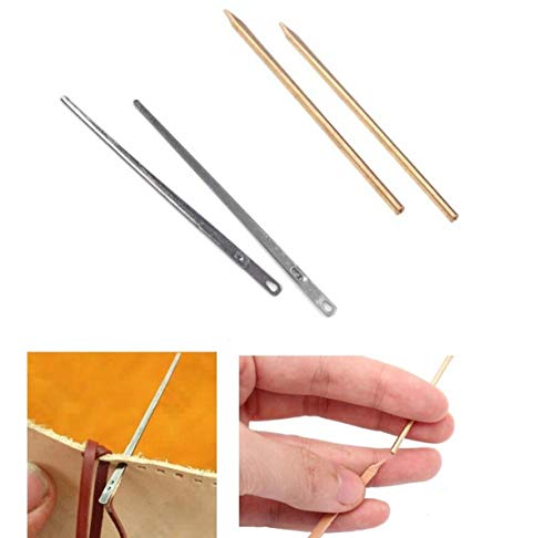 ZHONGJIUYUAN 4-teiliges Ledernadel-Set mit 2 Zinken Schnürnadel und rundem Messingkopf mit länglichem Kopf, Schnürnadeln, Nähnadeln ZHONGJIUYUAN 4-teiliges Ledernadel-Set mit 2 Zinken Schnürnadel und rundem Messingkopf mit länglichem Kopf, Schnürnadeln, Nähnadeln von ZHONGJIUYUAN