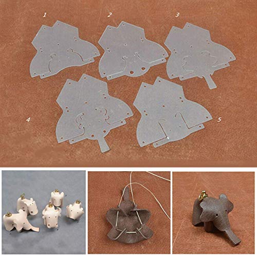 ZHONGJIUYUAN 5 STLYE PVC Schnittmuster Multifunktionale DIY Leder Handgefertigte Handwerk Tier Schablone von ZHONGJIUYUAN