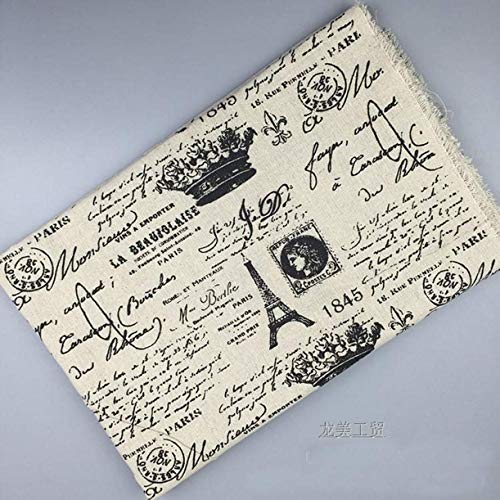 ZHONGJIUYUAN Stoff, Retro-Polsterung, Baumwolle und Leinen-Mischgewebe, Meterware, bedruckt, Zeitung, Heimdekoration, Vorhang, Tischdecke, Baumwollstoff, 150 x 100 cm ZHONGJIUYUAN Stoff, Retro-Polsterung, Baumwolle und Leinen-Mischgewebe, Meterware, bedruckt, Zeitung, Heimdekoration, Vorhang, Tischdecke, Baumwollstoff, 150 x 100 cm von ZHONGJIUYUAN
