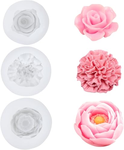 3 Stück Kerzen Formen Silikon Rosen Nelke Pfingstrose Silikonformen Gießformen Frühling Kerzen Kerzenformen zum Gießen Blumen 3D 3 Stück Kerzen Formen Silikon Rosen Nelke Pfingstrose Silikonformen Gießformen Frühling Kerzen Kerzenformen zum Gießen Blumen 3D von ZHOUHON