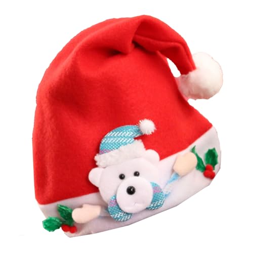 ZHOUSUFEN Festliche Weihnachtsmütze, weiches Acryl, bequeme Mütze, Unisex, für Feiertage, Partys von ZHOUSUFEN