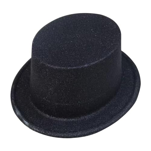 ZHOUSUFEN Glitzernder Zaubererhut, Cowboy-Partyhut, Fedora-Hut, Cosplay-Kostüm, Weihnachtsfeier, glänzende Abdeckung für Erwachsene und Kinder von ZHOUSUFEN
