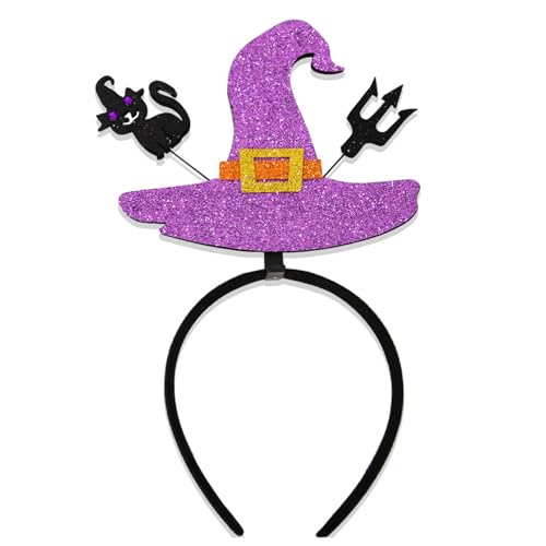ZHOUSUFEN Glitzerndes Hexen-Haarband für Weihnachten, Halloween-Party, Foto-Requisiten, Karaoke-Party, Cosplay-Requisiten von ZHOUSUFEN