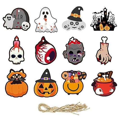 ZHOUSUFEN Halloween-Zieh-Anhänger-Dekorationen, Requisiten für Festivals, Heimdekorationen und Partyzubehör, geisterhafte Festival-Requisiten von ZHOUSUFEN