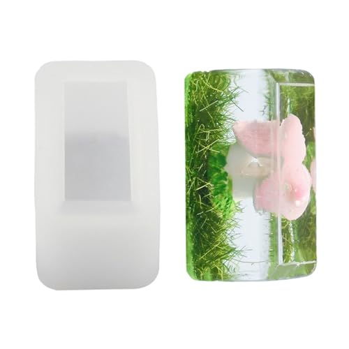 ZHOUSUFEN Silikonform mit quaderförmigen Ornamenten, geometrische Kristall-Epoxidharz-Form für getrocknete Blumen, Tischdekoration, Heimdekoration von ZHOUSUFEN