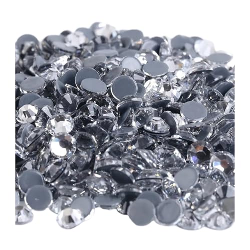 Hotfix Strasssteine Für Kleidung Alle Größen Kristall AB/Klar Hell Hot-Fix Strass Glas Strass Eisen Auf Stein for Stoff Bekleidungs(Crystal Clear,Ss34 288pcs) von ZHOUXYFDC