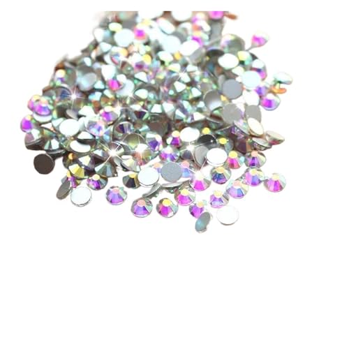 Hotfix Strasssteine Für Kleidung Glitzer-Strasssteine, Kristall AB, nicht Hot Fix, flache Rückseite, Strass for Nähen und for Stoff, Kleidungsstücke, Strasssteine ​​für Nagelkunst(SS16-1440PCS) von ZHOUXYFDC