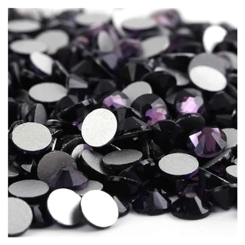 Hotfix Strasssteine Für Kleidung Hotfix-Strasssteine, schillernde Edelsteine, 3D-Nagelkunst-Strasssteine, Kristalle, nicht HotFix-Nagelkunst-Dekorationen(Amethyst,SS12-1440pcs) von ZHOUXYFDC