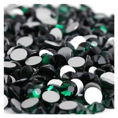 Hotfix Strasssteine Für Kleidung Hotfix-Strasssteine, schillernde Edelsteine, 3D-Nagelkunst-Strasssteine, Kristalle, nicht HotFix-Nagelkunst-Dekorationen(Emeald,SS12-1440pcs) von ZHOUXYFDC
