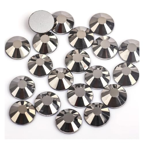 Hotfix Strasssteine Für Kleidung Hotfix-Strasssteine, schillernde Edelsteine, 3D-Nagelkunst-Strasssteine, Kristalle, nicht HotFix-Nagelkunst-Dekorationen(Jet Hematite,SS8-1440pcs) von ZHOUXYFDC