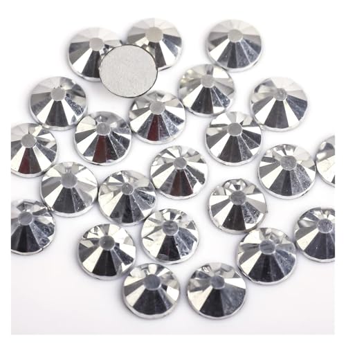 Hotfix Strasssteine Für Kleidung Hotfix-Strasssteine, schillernde Edelsteine, 3D-Nagelkunst-Strasssteine, Kristalle, nicht HotFix-Nagelkunst-Dekorationen(Silver Hematite,Mix Sizes 1440pcs) von ZHOUXYFDC