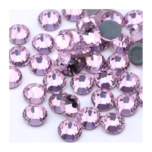 Hotfix Strasssteine Für Kleidung Mehrfarbige Kristall-Glitzer-Strasssteine ​​mit flacher Rückseite, Hot-Fix-Strasssteine ​​für Nagelkunst, Nähen und Stoffdekoration.(Light rose,SS20-1440Pcs) von ZHOUXYFDC