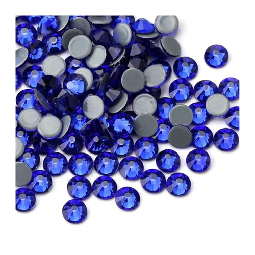 Hotfix Strasssteine Für Kleidung Mehrfarbige Kristall-Glitzer-Strasssteine ​​mit flacher Rückseite, Hot-Fix-Strasssteine ​​für Nagelkunst, Nähen und Stoffdekoration.(Sapphire,SS12-1440Pcs) von ZHOUXYFDC