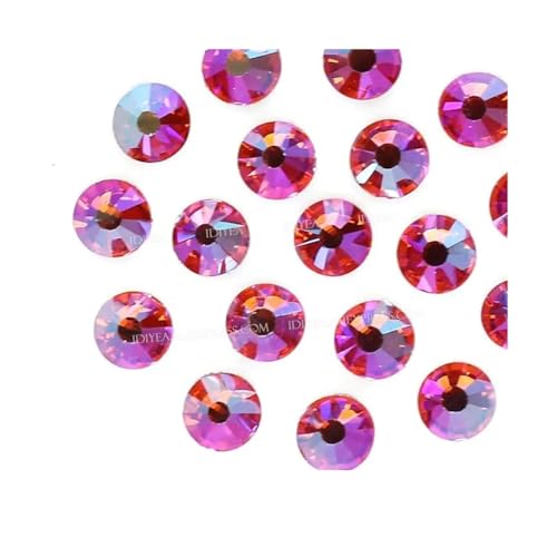 Hotfix Strasssteine Für Kleidung Multi Farben Crystal AB Nicht Hot Fix Strass Flache Rückseite Strass Nagel Glitters Kleidungsstück Stein(Orange AB,SS12 1440PCS) von ZHOUXYFDC