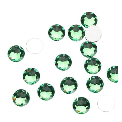 Hotfix Strasssteine Für Kleidung Nicht Hotfix Bunte Runde Steine ​​Applique Flatback Strass for Bekleidungs ​​Zubehör Kleid(Green,10mm 200pcs) von ZHOUXYFDC