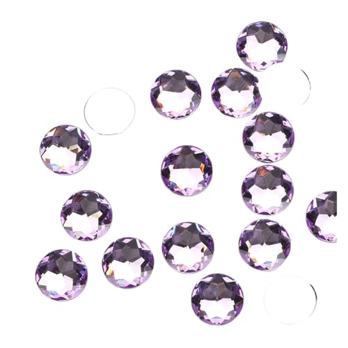 Hotfix Strasssteine Für Kleidung Nicht Hotfix Bunte Runde Steine ​​Applique Flatback Strass for Bekleidungs ​​Zubehör Kleid(Purple,30mm 15pcs) von ZHOUXYFDC