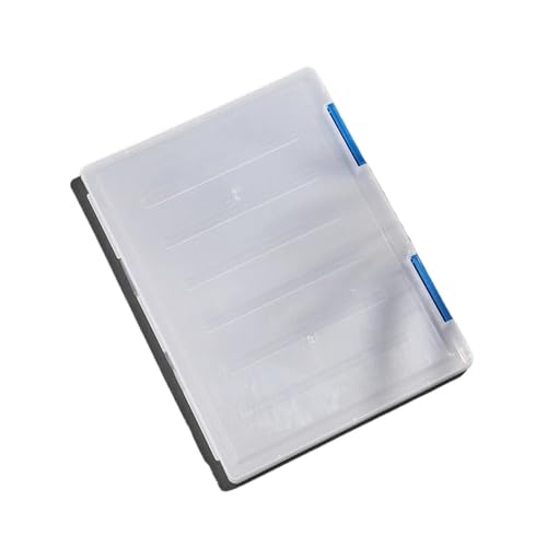 ZHOUXYFDC Dokumentenbox 2 STÜCKE Transparente Dateibox A4 Kunststoff PP Dateibox for Schüler Mehrschichtige Tragbare Doppelschicht Datendatei Betreffklassifizierung(Blue) von ZHOUXYFDC
