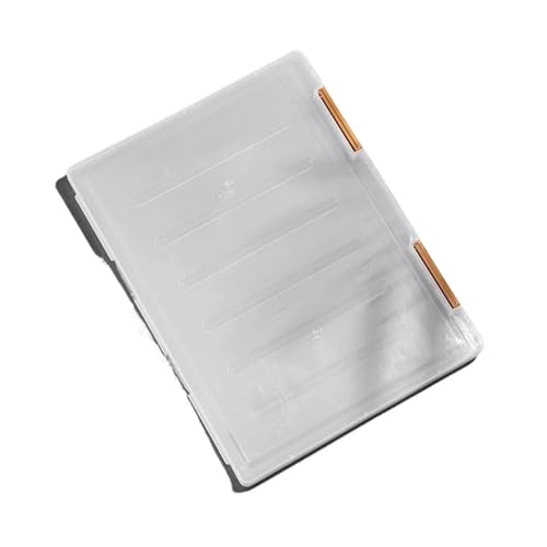 ZHOUXYFDC Dokumentenbox 2 STÜCKE Transparente Dateibox A4 Kunststoff PP Dateibox for Schüler Mehrschichtige Tragbare Doppelschicht Datendatei Betreffklassifizierung(Brown) von ZHOUXYFDC