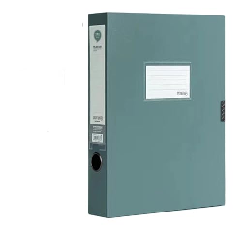 ZHOUXYFDC Dokumentenbox 2 stücke A4 Verdickt 35mm Büro Dokument Datei Lagerung Box Klapp Große Kapazität Desktop Multifunktionale Informationen Organizer Supplies(GreenB) von ZHOUXYFDC