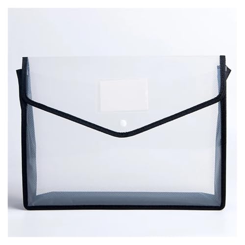 ZHOUXYFDC Dokumentenbox 2 stücke Transparent A4 Datei Ordner Mit Snap wasserdichte PVC Büro Dokument Halter Schreibtisch Veranstalter Papier Lagerung Box Büro Liefert(White horizontal) von ZHOUXYFDC
