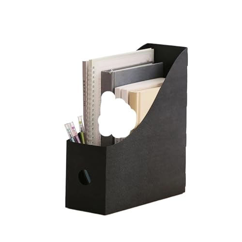 ZHOUXYFDC Dokumentenbox 2PC Büro Dokument Datei Lagerung Box Klapp Desktop Organizer Multifunktions Bücher Bleistift Kleinigkeiten Lagerung Box Büro Liefert(Black) von ZHOUXYFDC