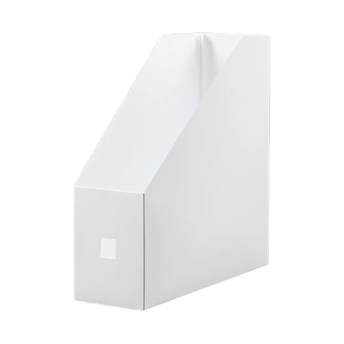 ZHOUXYFDC Dokumentenbox 3-teiliger Zeitschriftenablagehalter aus Kunststoff, Dokumenten-Organizer, multifunktionale Aufbewahrungsbox, Schreibtisch-Etui for das Home Office(White 1) von ZHOUXYFDC