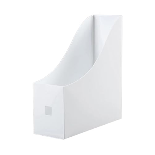 ZHOUXYFDC Dokumentenbox 3-teiliger Zeitschriftenablagehalter aus Kunststoff, Dokumenten-Organizer, multifunktionale Aufbewahrungsbox, Schreibtisch-Etui for das Home Office(White 2) von ZHOUXYFDC