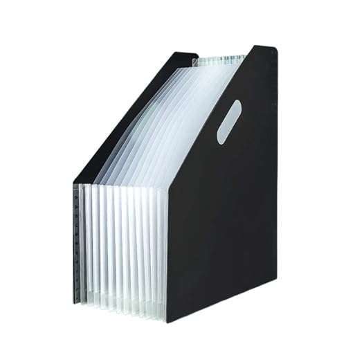 ZHOUXYFDC Dokumentenbox Schreibtisch-Dateiordner, Dokument-Papier-Organizer, Aufbewahrungshalter, mehrschichtige Erweiterungsbox, Schule, Büro, Schreibwaren, Heimorganisation(A-Balck) von ZHOUXYFDC