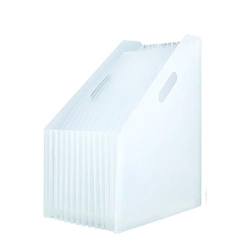 ZHOUXYFDC Dokumentenbox Schreibtisch-Dateiordner, Dokument-Papier-Organizer, Aufbewahrungshalter, mehrschichtige Erweiterungsbox, Schule, Büro, Schreibwaren, Heimorganisation(A-transparent) von ZHOUXYFDC